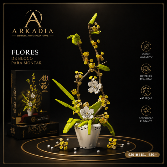 Blocos de Montar Flores Osmanthus — Decoração Botânica para Adultos