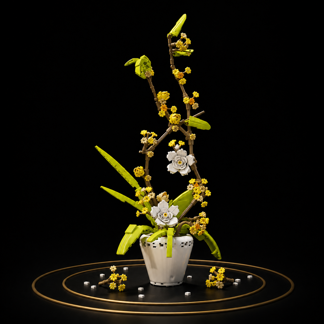 Blocos de Montar Flores Osmanthus — Decoração Botânica para Adultos